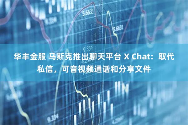 华丰金服 马斯克推出聊天平台 X Chat：取代私信，可音视频通话和分享文件