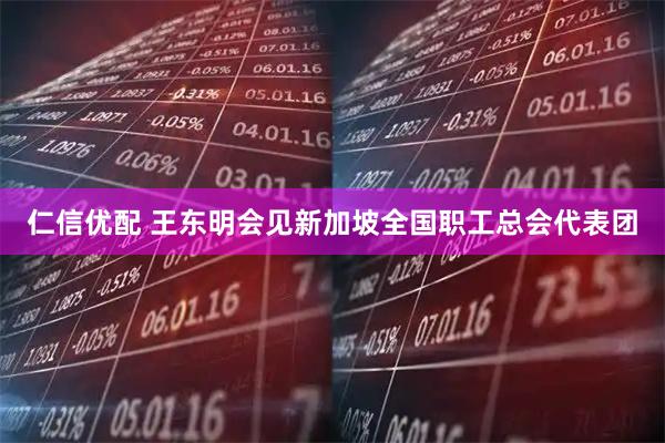 仁信优配 王东明会见新加坡全国职工总会代表团