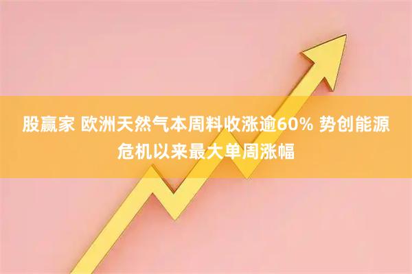 股赢家 欧洲天然气本周料收涨逾60% 势创能源危机以来最大单周涨幅